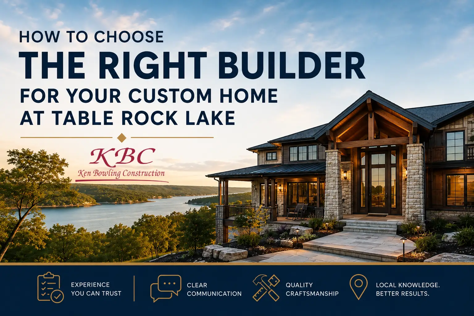 the right builder for table rock lake
